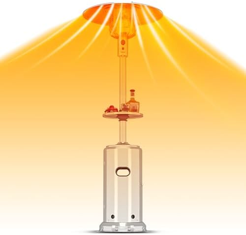 GarveeLife Stainless Steel Propane Patio Heater,48000BTU Outdoor ...