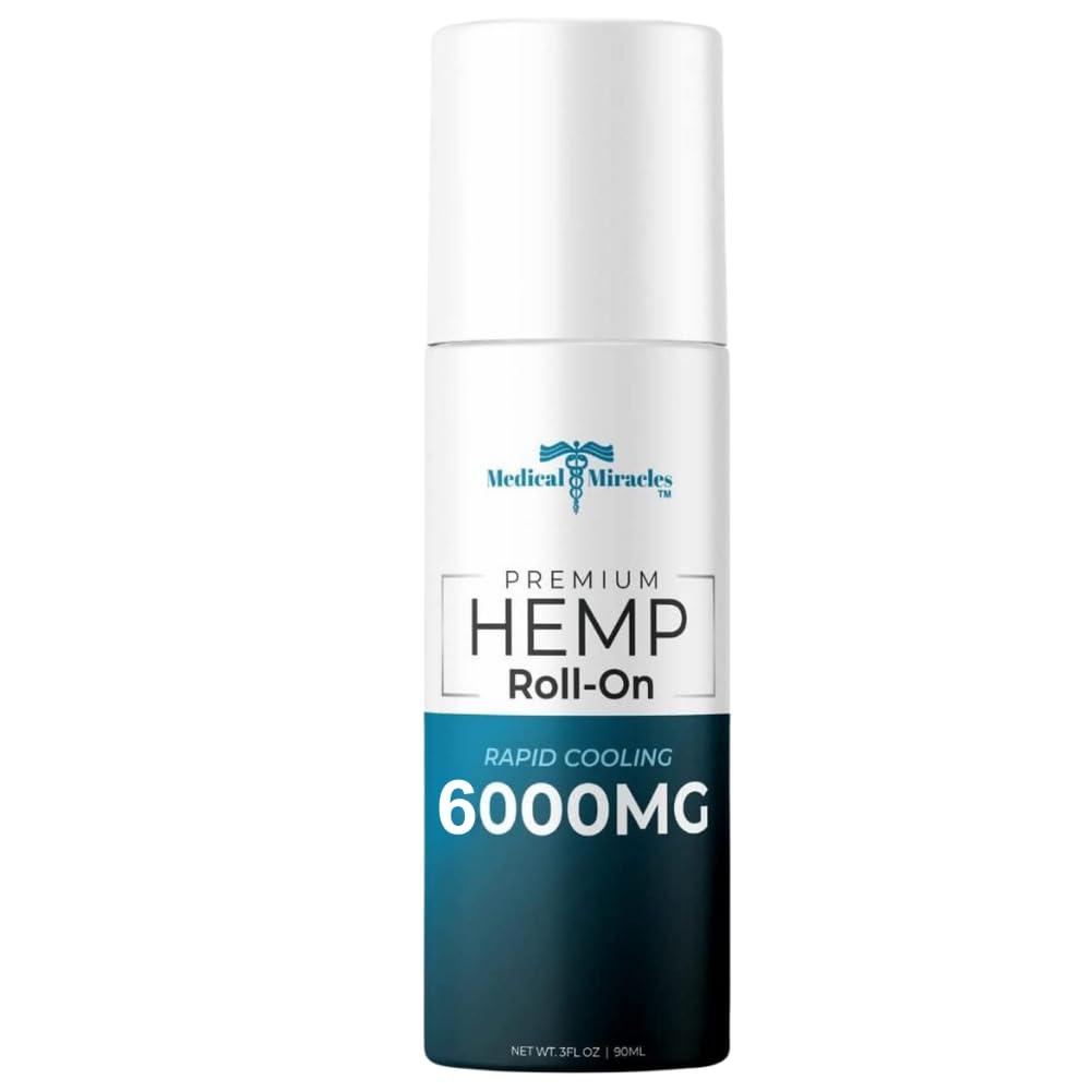 Sponsored Ad - Medical Miracles Hemp Oil Roll On - Ideal Relief for Muscles, HIPS, Joints, Neck, Back, Elbows, Fingers, Hands, Knees | Made in USA (6000mg Roll-On)