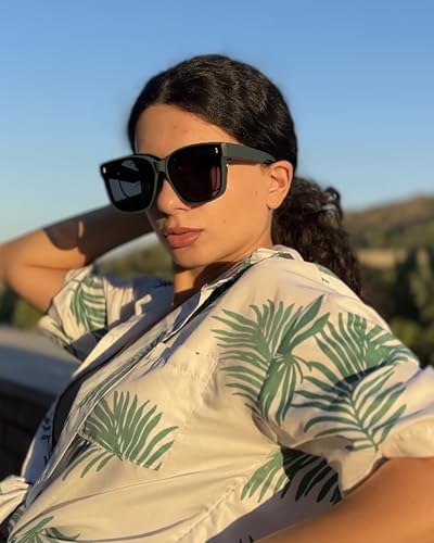 Pro Acme Sunglasses Fit Over Glasses for Women,Trendy Square Sun Glasses Polarized Oversized Shades PAHM8832