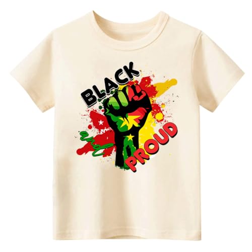Funny Juneteenth Shirts for Todder Boys Girls Kids, African American History Shirts 1865 Peace Love Tees 2-8T