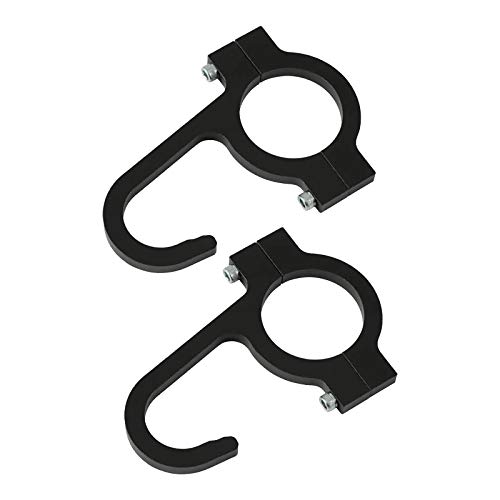 Helmet and Steering Wheel Hooks, Black - 2 Pack