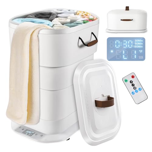 RYJNM Large Towel Warmer for Bathroom - 27L Foldable Towel