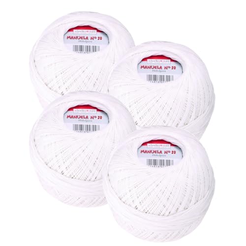Schoeller+Stahl Häkelgarn weiß Filethaekelgarn 100% Baumwolle Manuela Nr.20