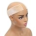 (2pcs Beige Yellow)Velvet Wig Grip Band for Lace Wigs and Frontal Adjustable Comfort Elastic Non Slip Wig Band Accessory for Women (Beige Yellow)