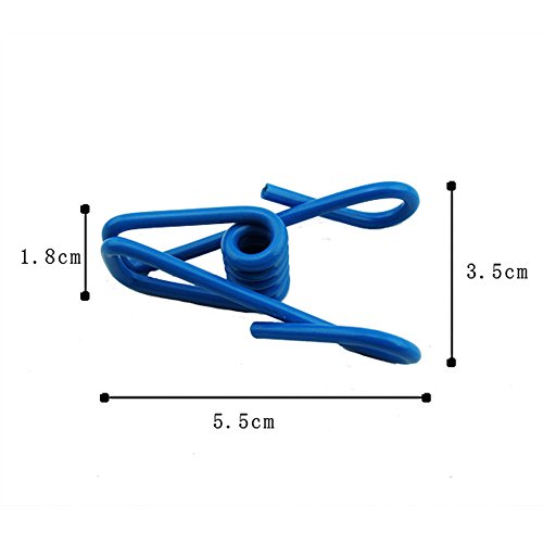 Nuzamas 2X Clothesline 12 Pegs Clips Portable Expandable Adjustable Retractable Airer For Camping Travel Clothes Laundry Drying Outdoor And Indoor Use Blue Set #TOP6