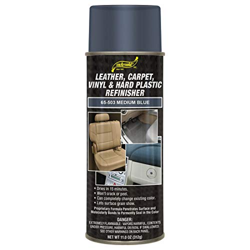 SM Arnold Refinishing Spray Paint - MEDIUM BLUE 11 Oz. - For Leather, Carpet, Vinyl, Metal, Plastic, Polycarbonate, Polypropylene, Acrylic, Lexan, Fiberglass | Pro Grade Aerosol Refinisher