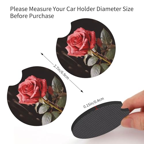 Portavasos para carro universales de caucho negro 2 piezas miniatura 2