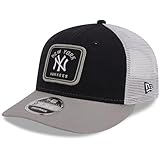 New Era NY New York Yankees 9FIFTY Low Profile Squared Patch Classic Trucker Cap, Hat Blue