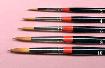 Loew Cornell Golden Taklon Brushes 2 Ultra Round 7020