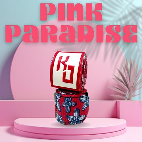 Snapklik.com : Boxing Glove Hand Wraps - Pink Paradise Pattern Pink ...