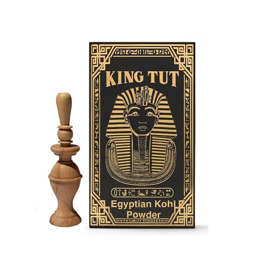 HALAL King Tut Egyptian Eyeliner Loose Powder Long-Lasting Dark Black Eyeliner Smooth & Easy Application Ideal for Bold & Dramatic Looks HALAL Traditional Egyptian Formula for Intense Definition