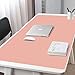 Große Desktop-Mausmatte, multifunktionales Bürotisch-Pad PU-Leder Wasserdicht für Büro-Schreibtische Gaming-Schreibmatte, ultradünne 2 mm-rosa B70xh35cm (28x14inch)