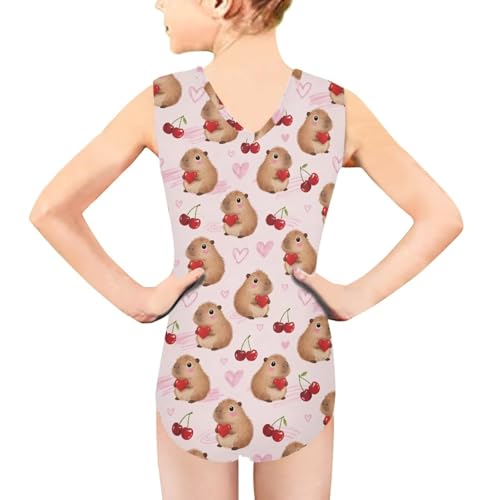 Image of Mumeson Girls One Piece Swimsuits Lightweight V-Neck Swimwear Bathing Suits for Little Girls 3-14 Years