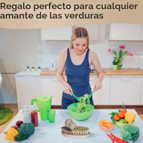 Miniatura 7 de Topanbieter 999 Juego De 2 Cepillos Para Verduras Y Champiñones De Madera De Haya, Cepillos De Limpieza Sostenibles Para Verduras Y Hongos, Robustos, Duraderos Y Respetuosos Con El Medio Ambiente