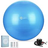 EINFACH AUFZUPUMPEN: Der kostenlose Schnellaufpump mit den Füßen oder Händen sparen Sie Zeit und Energie. Der Fitnessball entleert sich allmählich, um Ihre Sicherheit zu gewährleisten