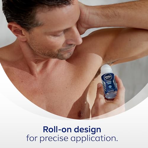 Nivea Men Cool Kick Anti-Transpirant Roll-On (6 x 50 ml), Männer Deo, Fresh 48H Schutz + Cool-Care