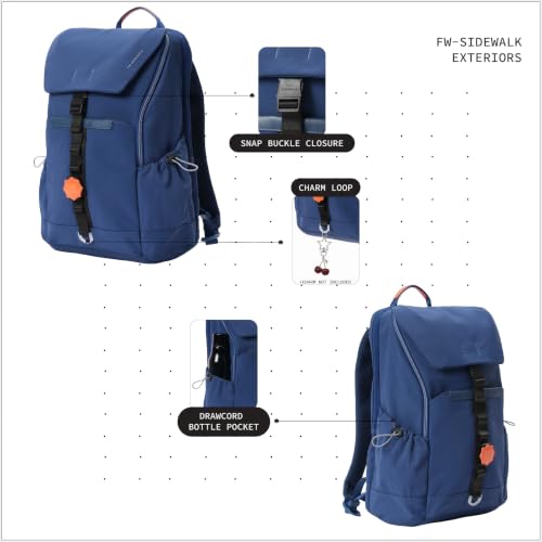 Image of Sidewalk 21L Laptop Backpack 15.6 Inch College Daily Carry | Water Resistant Easy Access Tech Slot Lightweight Nylon Padded Shoulder Straps Luggage Strap Side Bottle Pocket For Men Women