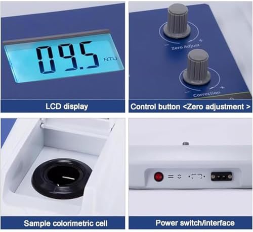 High Accuracy Digital Turbidity Meter, Handheld Water Turbidity Analyzer for Lab & Pool, 0-200 NTU Range, 0.1 NTU Precision, Essential Tool for Water Quality Testing
