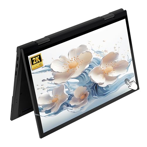 Ordenador portátil convertible 2 en 1, pantalla táctil FHD IPS, N95 de 12ª Gen, 16 GB RAM LPDDR5, M.2 SSD, Win 11 Pro, teclado retroiluminado, pantalla 360°, Type-C, ultraligero (16 GB DDR5 | 460 GB