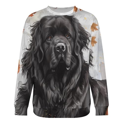 Mens Fall Dog Crewneck Sweater Mens Crew Neck Sweaters Long Sleeve Funny Men's Pullover3