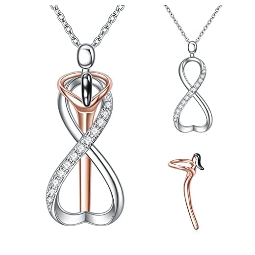 YFN Evighetshalsband sterlingsilver oändlig kärlek hänge smycken gåvor för par kvinnor män