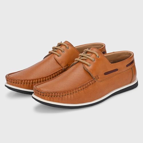 Image of Centrino Office Formal Shoes for Men | Shoes for Man Stylish | Lace-Up Design | Cushioned Insole | Lightweight Comfortable Leather Shoes | Mens Formal Shoes for Business Professional & Daily Office Wear (7630)