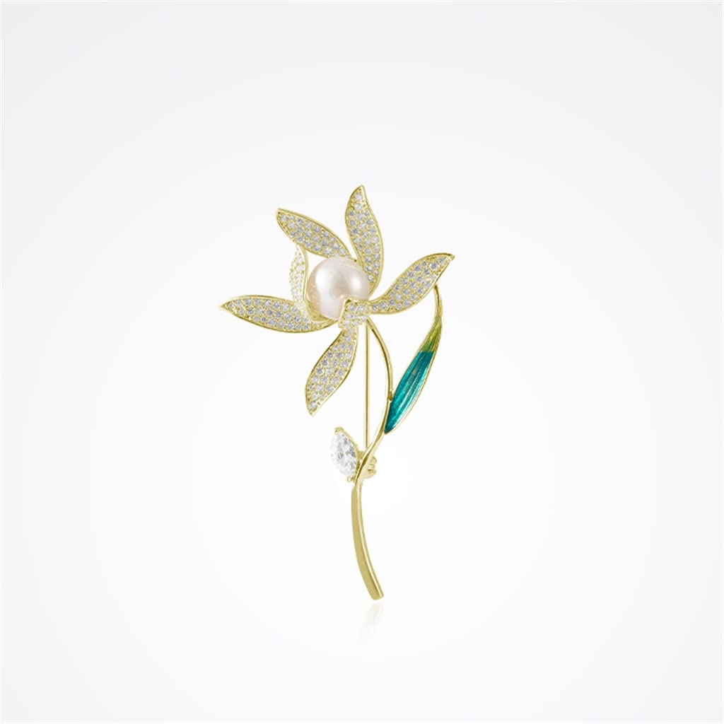 Broche de perles d'eau douce en cadeau idéal avec son épingle de corsage - 8