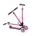 Sk8teforyou Globber - ELITE DELUXE LIGHTS - Monopattino pieghevole e illuminato a 3 ruote per bambini dai 3 ai 9 anni + , Rosa Intenso, taglia unica
