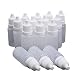 Produktbild Westeng Tropfflaschen, 10 ml, 50 Stück, aus Kunststoff, weiß durchsichtig, flexibel, für Augentropfen (Flasche + Tropfdeckel + Deckel)