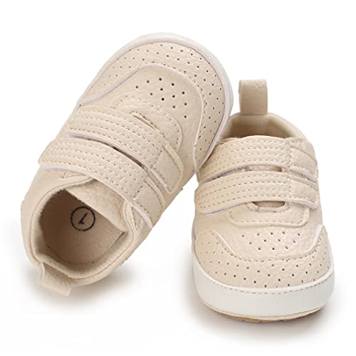 Image of E-FAK Baby Shoes Boys Girls Infant Sneakers Non-Slip Rubber Sole Toddler Crib First Walker Shoes