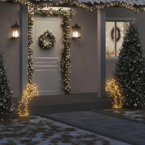 Décoration lumineuse météore extérieur jardin balcon étanche 80 LED 62cm