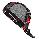 ROMISBABA Küchenmütze Restaurantmütze Kochmütze Kellnermütze Arbeitsmütze Verstellbar Atmungsaktiv Baumwolle Waschbar Chili-Muster Für Köche Kellner Berufsbedarf