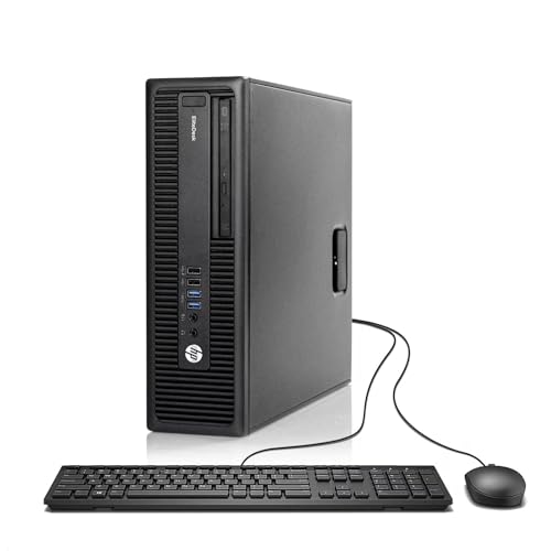 HP EliteDesk 800 G2 SFF Ordinateur de bureau Intel Core i5-6600, 8 Go de RAM, SSD 256 Go, clavier US QWERTY, WiFi, Bluetooth, Windows 11 Pro (reconditionné)
