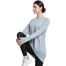 Muslim Womens Long Sleeve Sports Shirt, Modest Quick-Dry Yoga Top, Breathable Stretchy Workout Shirt