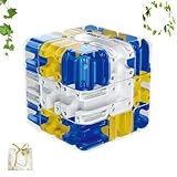 3D Rolling Ball Maze Cube, Large Labyrinth 3D Maze Cube Puzzle, Education Sensory Toys Spatial Awareness Brain Training Toy, Helps Relieve Stress and Cultivate Logical Thinking (Blue)
