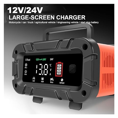 MZZYG Chargeur De Batterie De Voiture À 7 Segments 24V 5A Chargeur De Batterie Intelligent Grand Écran for Batteries Au Plomb for Camion De Voiture Chargement Rapide Et Efficace – vue 2