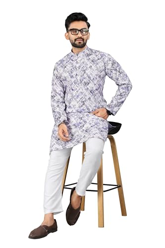Image of Trustous Kurta Pyjamas set for Mens | Pyjamas with kurta PRINTED and classis look |KURTA Pyjamas SET