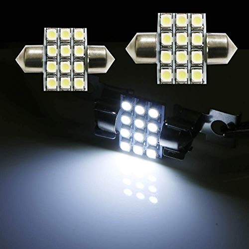 Ijdmtoy (2) 1.25-Inch 31Mm 12-Smd De3175 De3022 De3021 Festoon Led Replacement Bulbs Compatible With Car Interior Map/Dome Lights, Trunk Area Lamps, Xenon White #TOP27