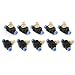 SNS SPA1/4 Union Straight Speed Controller - 1/4" Tube OD Air Flow Control Valve with Push-to-Connect Fitting(10 PCS)