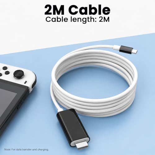 Image of Verilux Type C to HDMI Cable with Portable Dock, HDMI to Type C Cable with PD 100W Charging & 4K@60Hz HDR TV Dock Replacement for Switch 2 /1 /OLE, Plug & Play Travel Docking for Monitor, Projector, TV
