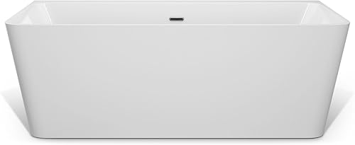 Empava Bañeras modernas de baño de acrílico de lujo de 67 pulgadas, modelo 2021, 67FT1516