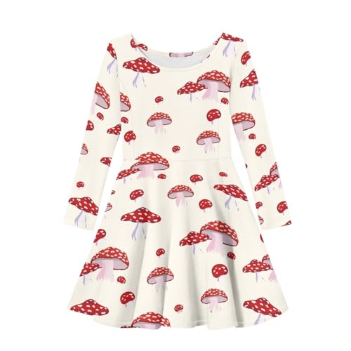 Modysero Casual Spring Fall Winter Long Sleeve Dresses Flared Dress Twirly Fit and Flare Skater Dress