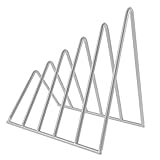 TEHAUX Iron Bookend Bookshelf Vinyl Record Holder Multi-Functional Bookstand for Reading