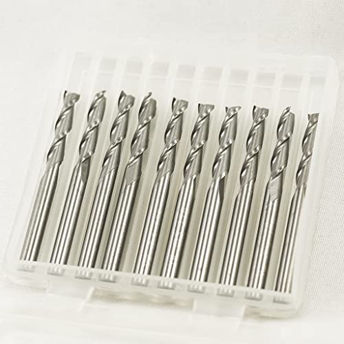 Image of KLOT 10pcs Solid Carbide End Mill 1mm-5mm Milling Cutter 2-Flute YG10X Tungsten Router Bit CNC (5mm)