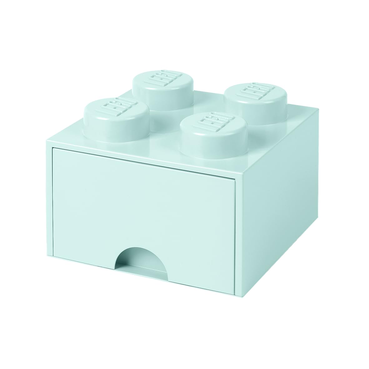 LEGO Brick with 4 Knobs and 1 Drawer Aqua - Storage Box for LEGO Toys Desk Drawers and Office Supplies Stackable Storage Box Home Decoration Toy Box