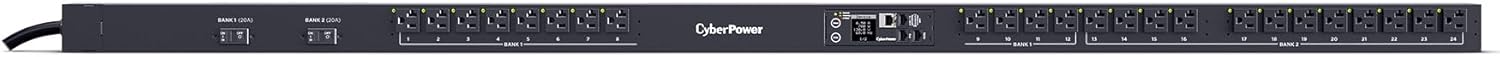 CyberPower PDU41102 Switched PDU, 100-120V, 30A (Derated to 24A), 24 Outlets, 0U Rackmount