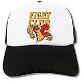 Rooster Smoking Fight Club Funny Cartoon Graphic Trucker Cap Gorra de béisbol, Negro , Talla única