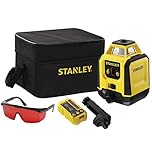 STANLEY - Niveau laser rotatif - faisceau rouge - possède une portée de 240 m et une précision +/- 6 mm à 30m - livré avec piles - pochette rigide -lunettes -cible et cellule de détection -STHT77616-0