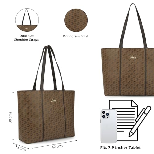 Image of Lavie Women's Mono LL Meghan Tote Bag for Women | Tote Handbag for Work | Ladies purse | Stylish Shoulder Bag | Gift for Women