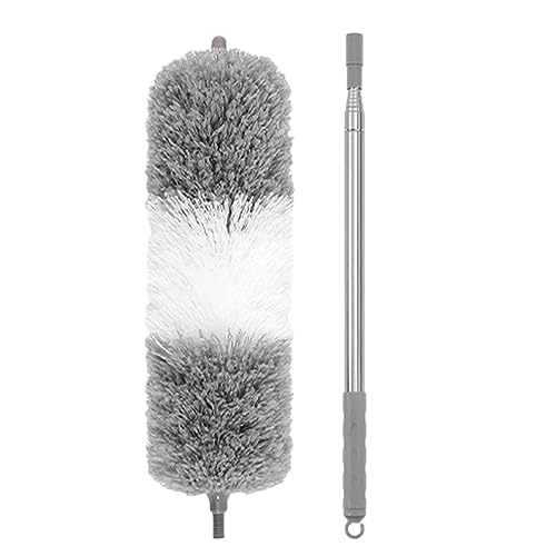Dusting Wand | Retractable Reusable Microfiber Duster with Extension - Detachable Microfiber Ceiling Duster for Fan and Furniture Kumprohu
